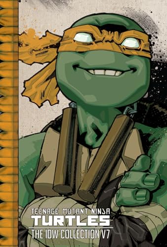Close-up of Michelangelo from Teenage Mutant Ninja Turtles comic collection.