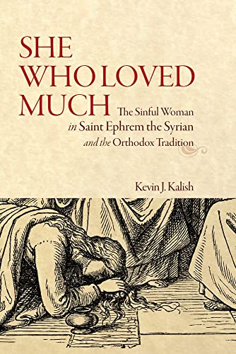 Book cover: "She Who Loved Much" with illustration of a kneeling woman.