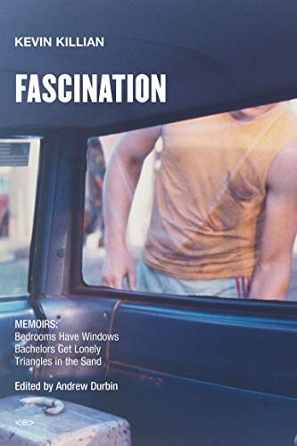 Book cover with a partial view of a man seen through a car window.