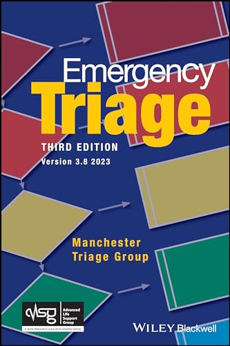 Book cover: "Emergency Triage" third edition, with colorful geometric shapes.