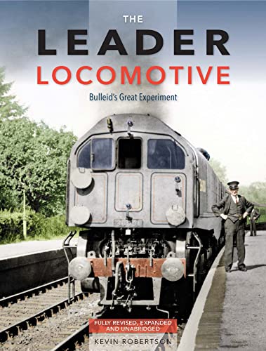 Book cover featuring a front view of the "Leader" locomotive and a man.