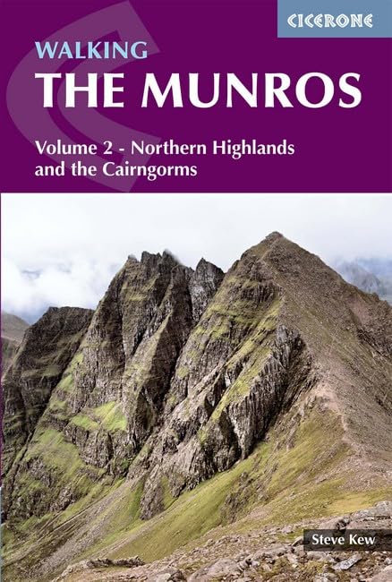 Book cover for Walking the Munros Vol 2 featuring a rugged mountain landscape.
