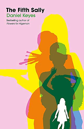 Book cover for The Fifth Sally featuring overlapping colorful silhouettes on a pink background.