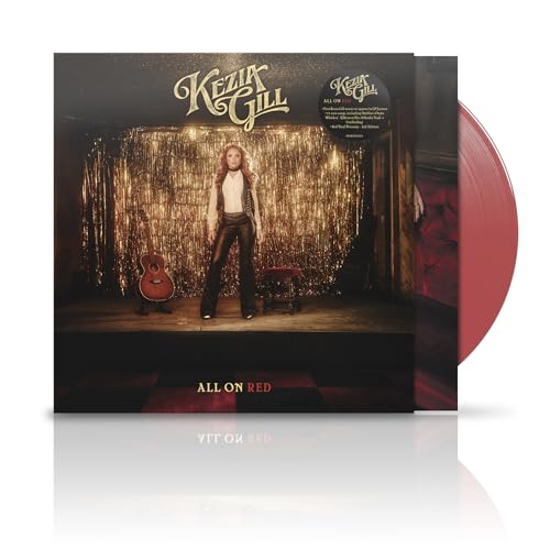 Vinyl record of Kezia Gill’s “All On Red” with red disc visible.