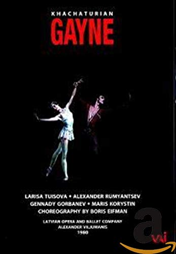 DVD cover for Khachaturian’s “Gayne” ballet, featuring dancers in performance.