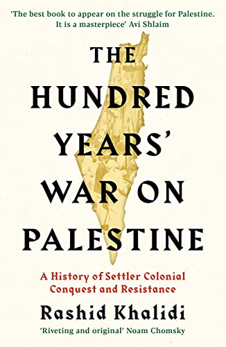 Book cover with title, author, and a gold map of Palestine on cream background.