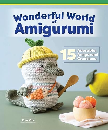 Book cover featuring a crocheted duckling with a lemon and wooden spoon.