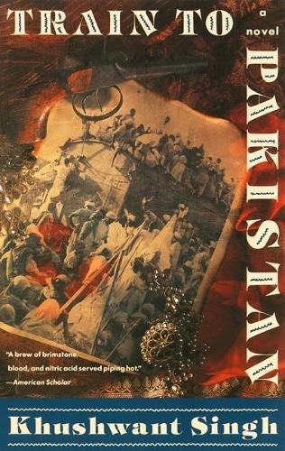 Book cover: “Train to Pakistan” depicts a crowded train and figures.