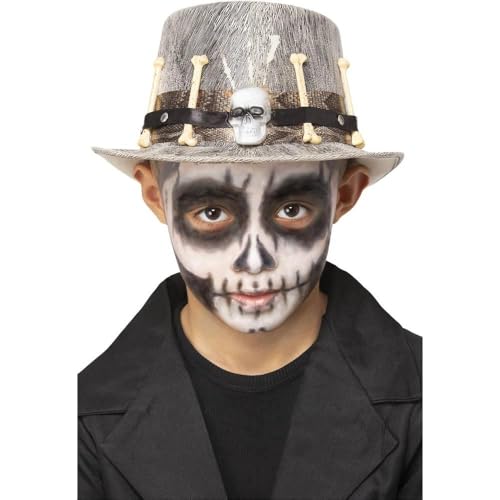 Kids Grey Voodoo Distressed Top Hat