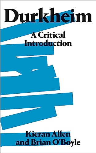 Book cover: "Durkheim: A Critical Introduction" by Allen and O'Boyle.