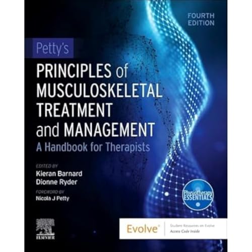 Book cover: "Petty's Principles of Musculoskeletal Treatment," fourth edition.