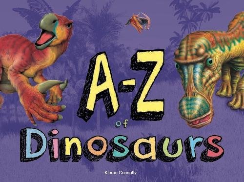 Book cover featuring colorful dinosaur illustrations and bold title text.