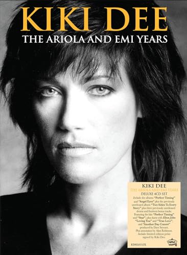 Black and white portrait of Kiki Dee on a CD album cover.