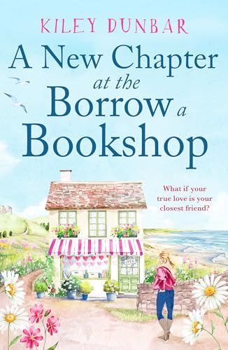 Book cover depicting a quaint bookshop with a woman standing nearby.