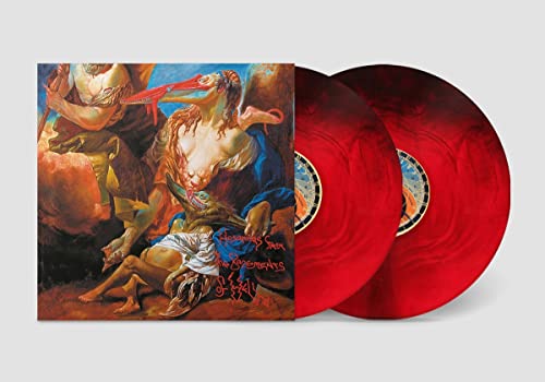 Killing Joke vinyl record with disturbing religious artwork and red discs.