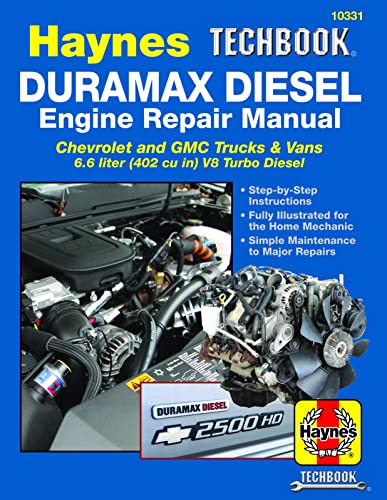 Haynes repair manual cover featuring a Duramax diesel engine.