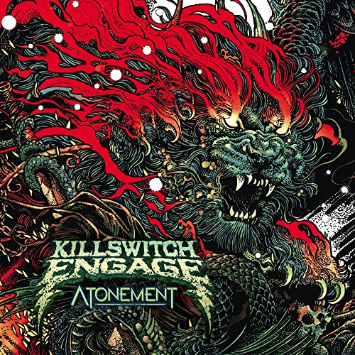Killswitch Engage “Atonement” album cover with a dragon and snake design.