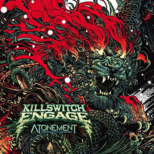 Album cover for Killswitch Engage’s “Atonement” featuring a dragon illustration.
