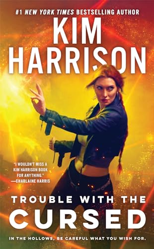 Book cover: woman with red hair holding up a hand, fiery background.