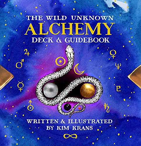 Cover of The Wild Unknown Alchemy Deck and Guidebook featuring a snake and symbols.