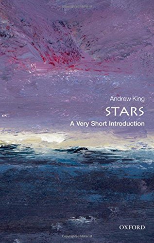 Book cover with abstract purple and blue painting and title Stars: A Very Short Introduction.