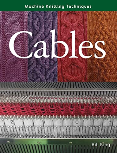 Book cover showing colorful cable-knit fabric samples above a knitting machine needle bed.