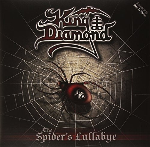 King Diamond album cover featuring a spiderweb and a black widow spider.