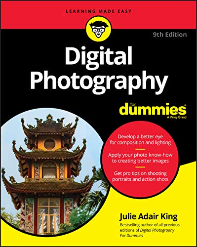 Book cover: "Digital Photography For Dummies," 9th Edition, with pagoda image.