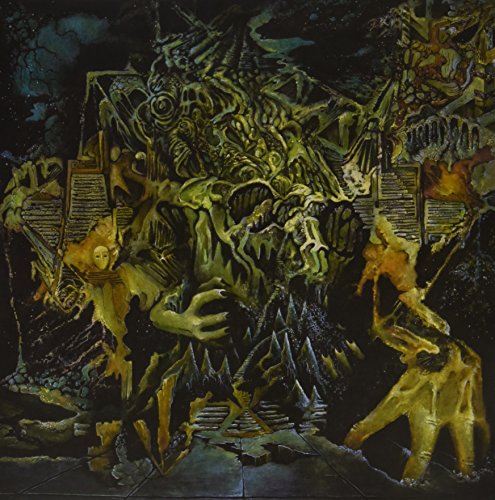 Dark, surreal album cover with monstrous figures and crumbling architecture.