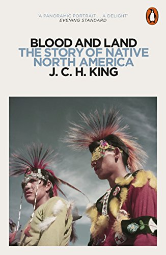 Book cover: “Blood and Land” with image of two Indigenous men in headdresses.