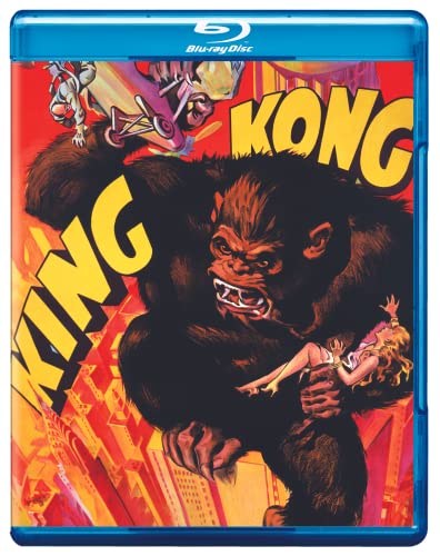 Blu-ray cover for “King Kong” featuring a gorilla and a woman.