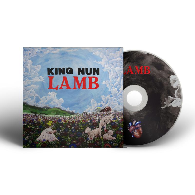 King Nun “Lamb” CD with painted cover of lambs in a field.