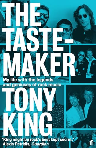 Book cover for “The Tastemaker” by Tony King, featuring portraits.