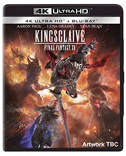 Kingsglaive Final Fantasy XV Blu-ray cover featuring armored figure in battle.
