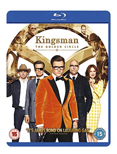 Kingsman: The Golden Circle Blu-ray cover with cast members and gold circle.