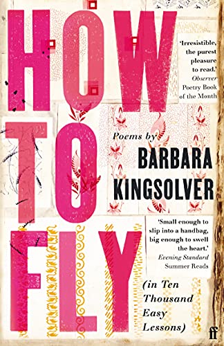 Book cover for How to Fly by Barbara Kingsolver with large pink text.