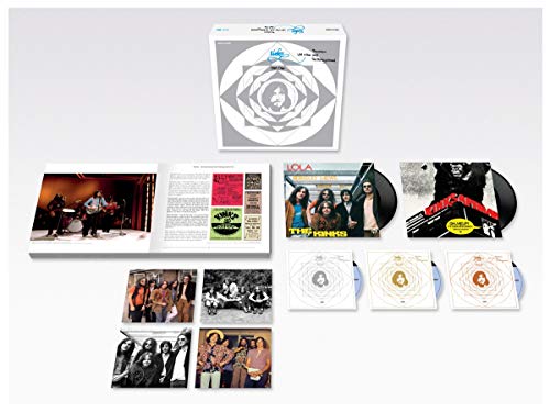 The Kinks’ “Lola” vinyl box set with album art and related photos.