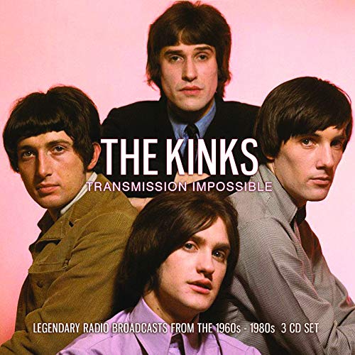 CD cover for The Kinks’ “Transmission Impossible” featuring four band members.