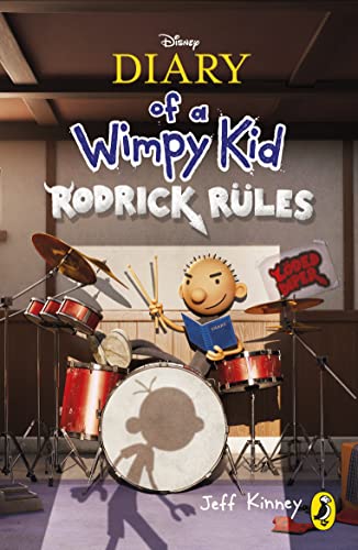 Book cover showing a cartoon boy playing a red drum set.