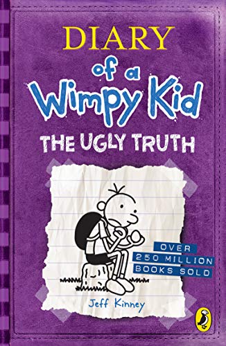 The purple book cover for Diary of a Wimpy Kid: The Ugly Truth.