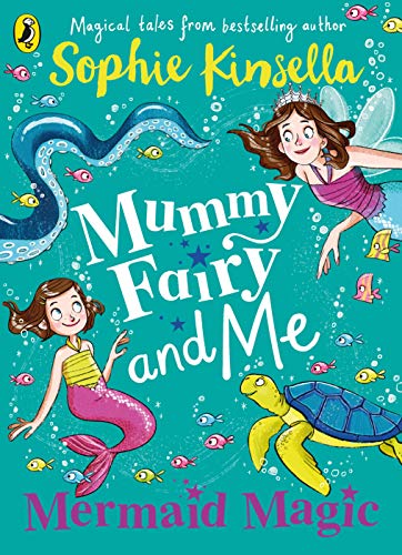 Book cover showing two mermaids and a turtle swimming in a teal underwater scene.