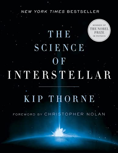 Book cover for The Science of Interstellar by Kip Thorne against a starry background.
