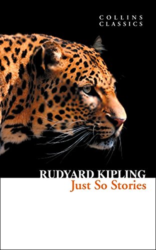 Book cover: āJust So Storiesā by Rudyard Kipling, featuring a leopard.