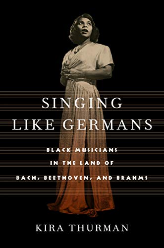 Book cover featuring a portrait of a Black woman with musical staff lines.