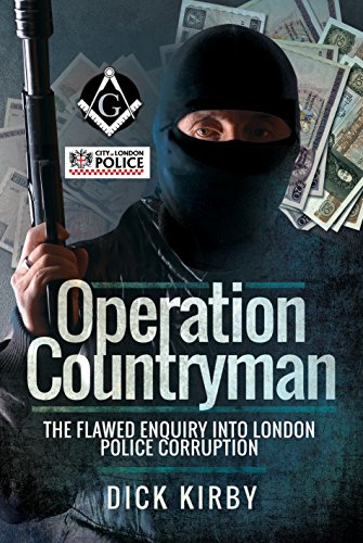 Book cover showing a masked person holding a firearm with cash and police emblems.