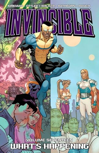 Invincible Volume 17 cover: superhero flying, characters in background.