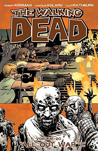 Comic book cover: “The Walking Dead Volume 20” depicts zombies and gunfire.