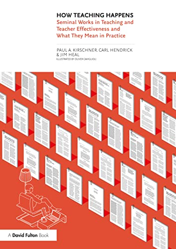 Book cover with red and white geometric design, a lamp, and a chair.
