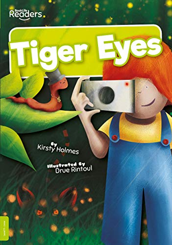 Book cover: boy with camera, caterpillar, and green leaves.