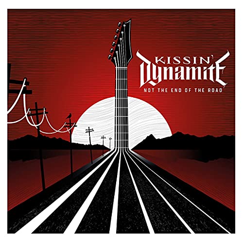 Kissin' Dynamite" album cover with guitar, road, and red-and-black landscape.